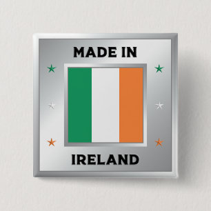 Made In Ireland 15 Cm Square Badge