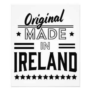 made in Ireland beautiful retro logo. Photo Print