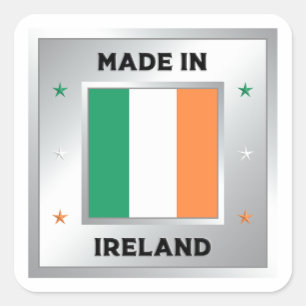 Made In Ireland Square Sticker