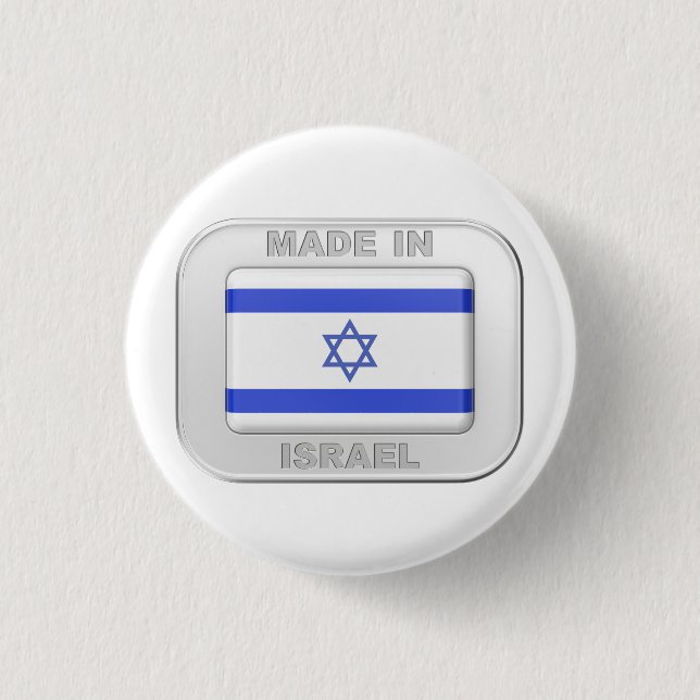 Made in Israel 3 Cm Round Badge (Front)