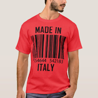 Made In Italy Barcode Funny  T-Shirt