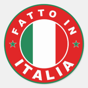made in italy country flag label fatto italia