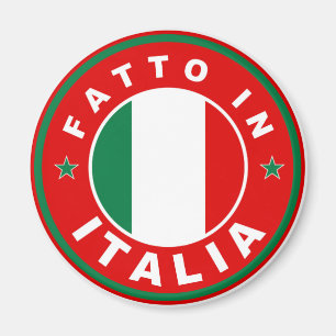 made in italy country flag label fatto italia magnet