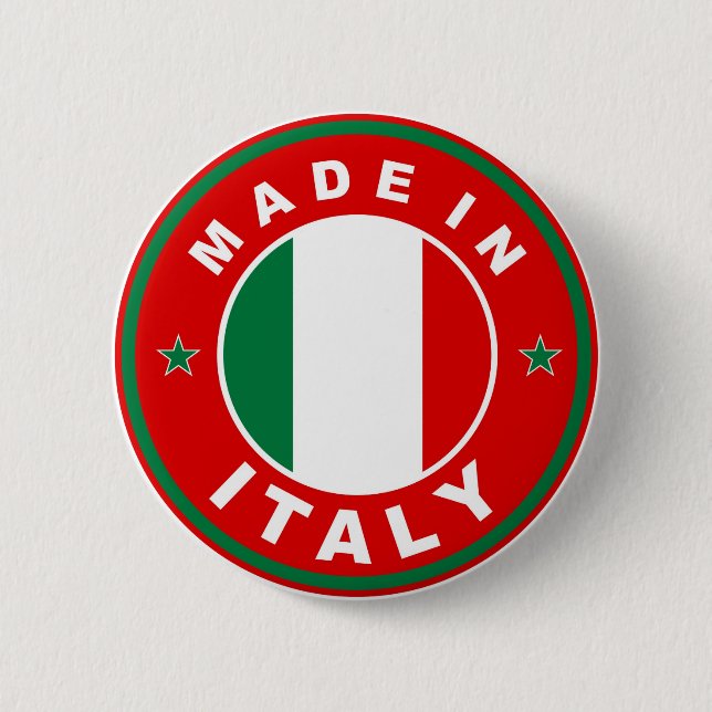 made in italy country flag product label round 6 cm round badge (Front)