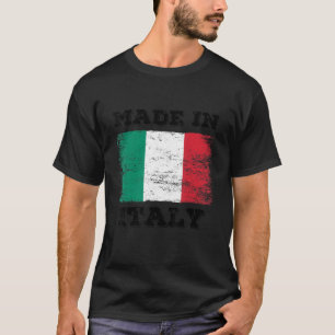 Made In Italy With Italy Flag Graphic Cool Design T-Shirt