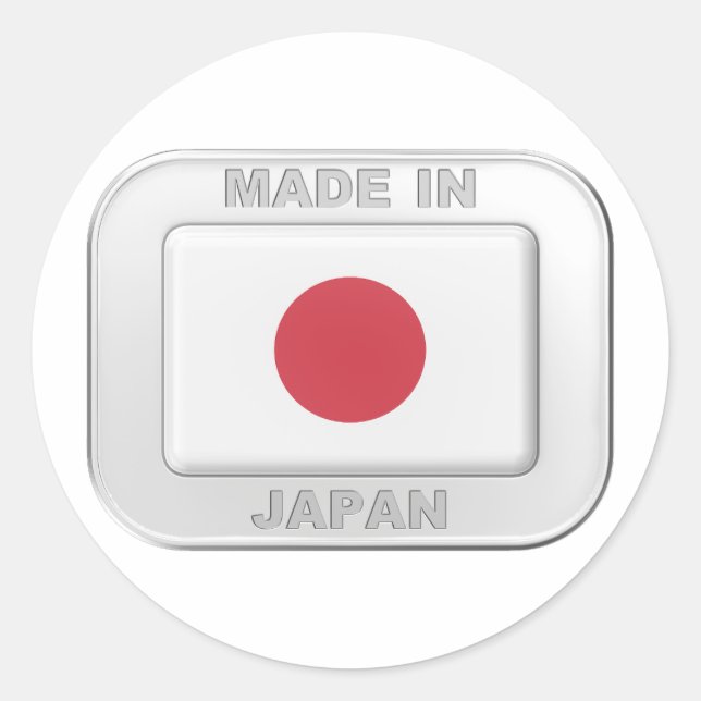 Made in Japan Classic Round Sticker (Front)