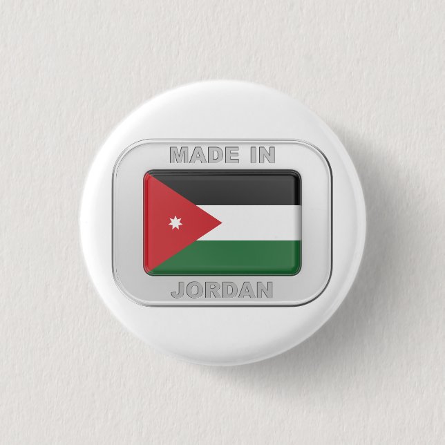 Made in Jordan 3 Cm Round Badge (Front)