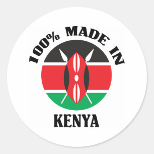 Made In Kenya Classic Round Sticker
