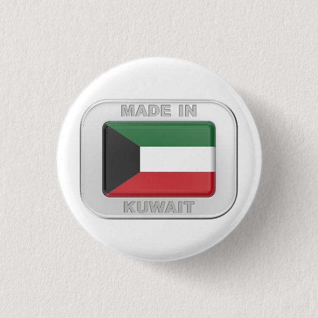 Made in Kuwait 3 Cm Round Badge (Front)