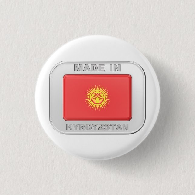 Made in Kyrgyzstan 3 Cm Round Badge (Front)