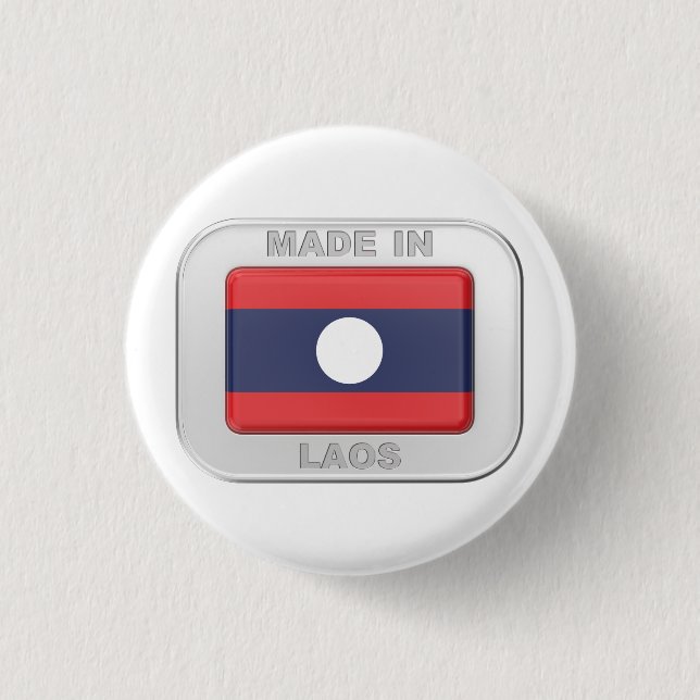 Made in Laos 3 Cm Round Badge (Front)