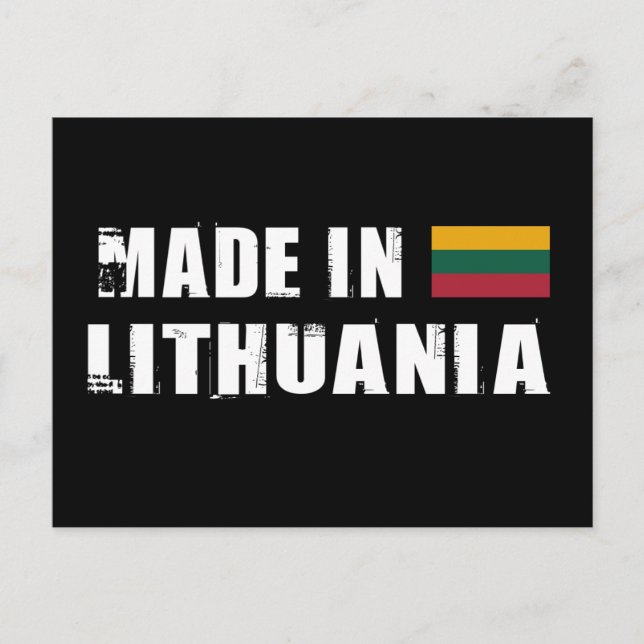 Made in Lithuania Postcard (Front)