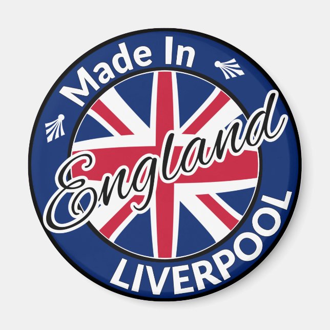 Made in Liverpool England Union Jack Flag Magnet (Front)