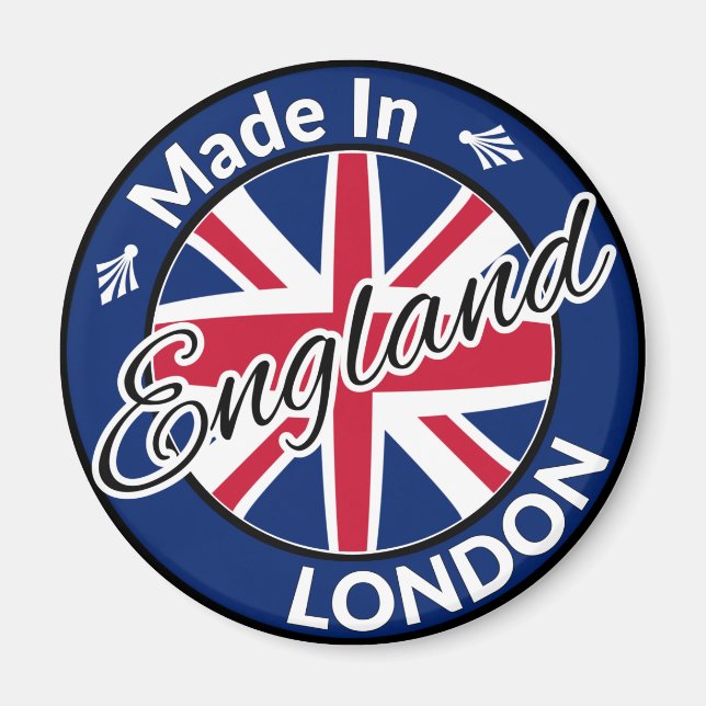 Made in London England Union Jack Flag Magnet (Front)
