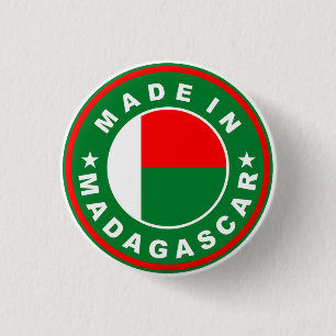 made in madagascar country flag product label 3 cm round badge