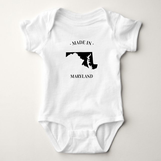 Made in Maryland MD Baby Bodysuit (Front)