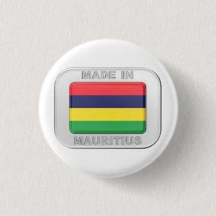 Made in Mauritius 3 Cm Round Badge