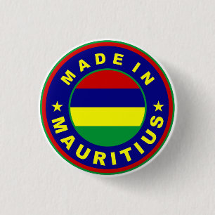 made in mauritius country flag product label round 3 cm round badge