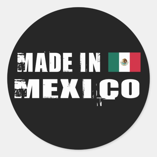 Made in Mexico Classic Round Sticker (Front)