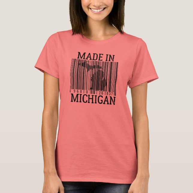 Made In Michigan Barcode Ring Tee (Front)