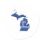 Made In Michigan Shaped Blue Michigander