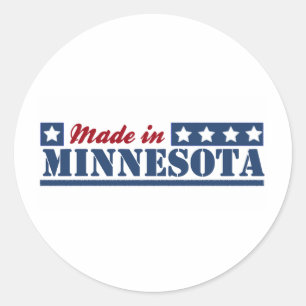Made In Minnesota Classic Round Sticker