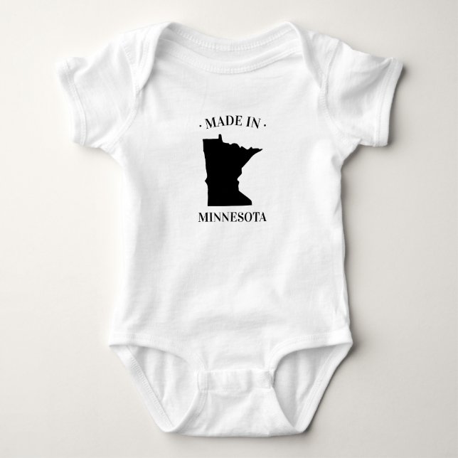 Made in Minnesota MN Baby Bodysuit (Front)