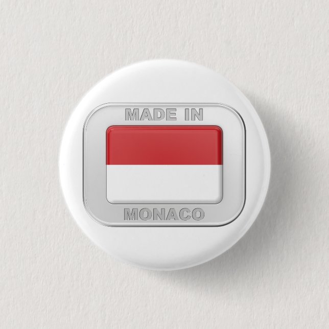Made in Monaco 3 Cm Round Badge (Front)