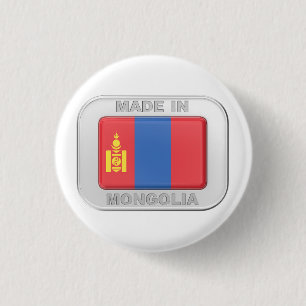 Made in Mongolia 3 Cm Round Badge