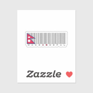 Made in Nepal Barcode Flag Design
