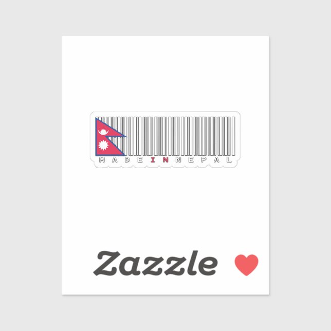 Made in Nepal Barcode Flag Design (Sheet)