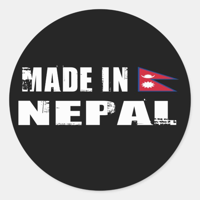 Made in Nepal Classic Round Sticker (Front)