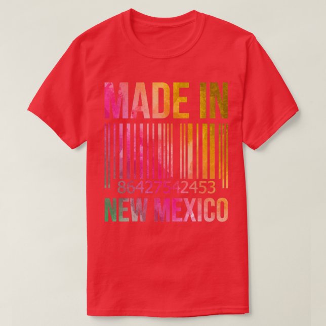 Made in New Mexico in Watercolor T-Shirt (Design Front)