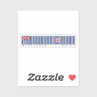 Made in New South Wales Barcode Flag Sticker