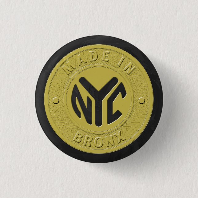 Made In New York Bronx 3 Cm Round Badge (Front)