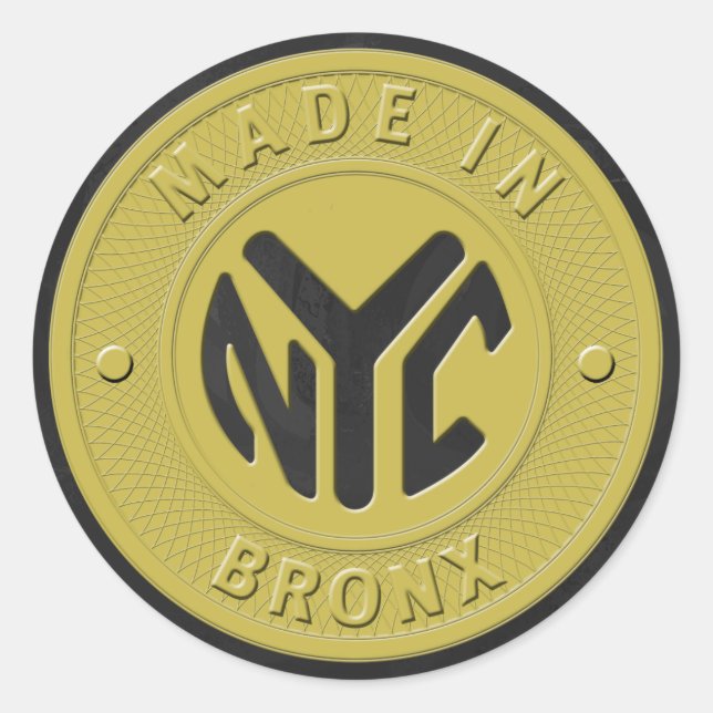 Made In New York Bronx Classic Round Sticker (Front)