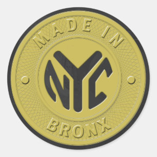 Made In New York Bronx Classic Round Sticker