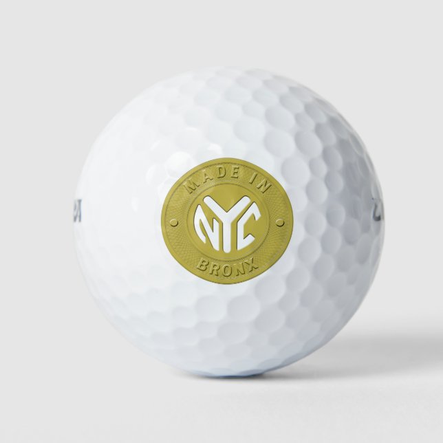 Made In New York Bronx Golf Balls (Front)