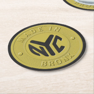 Made In New York Bronx Round Paper Coaster