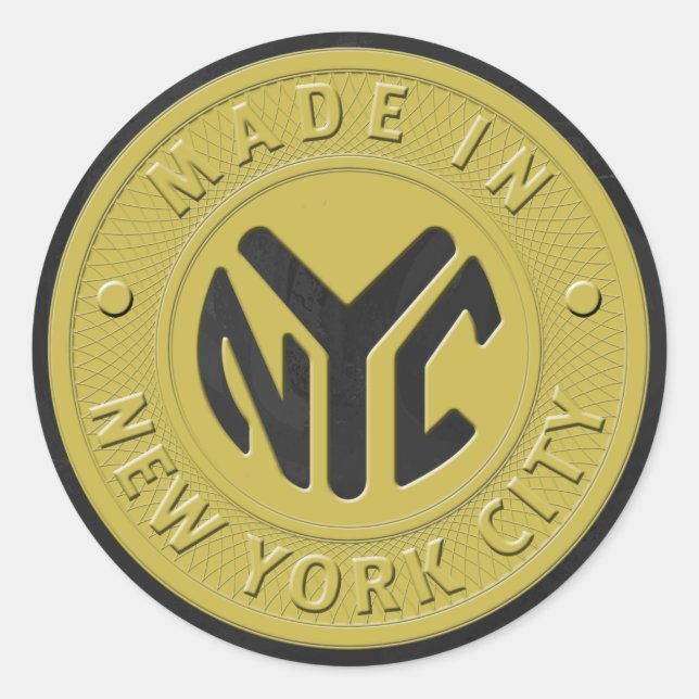 Made In New York Classic Round Sticker (Front)