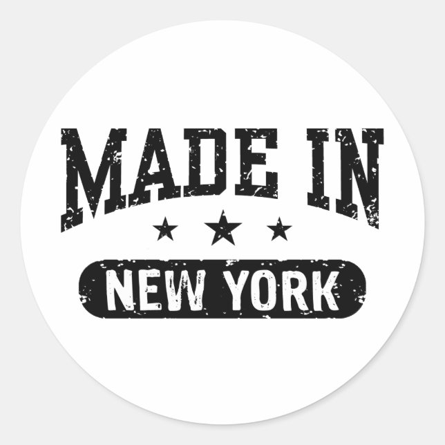Made in New York Classic Round Sticker (Front)