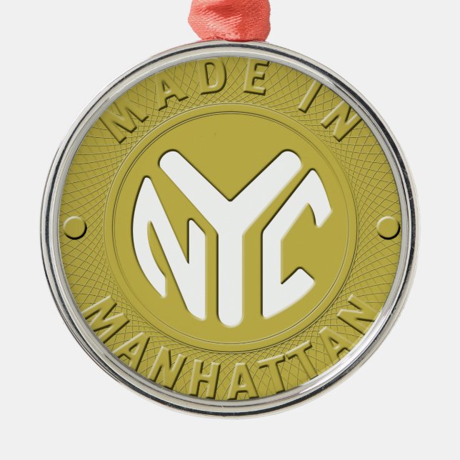 Made In New York Manhattan Metal Tree Decoration (Front)
