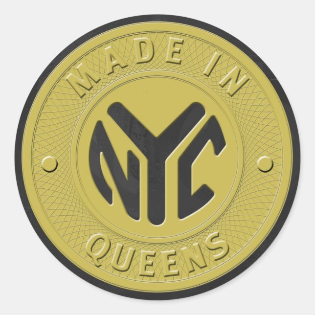 Made In New York Queens Classic Round Sticker (Front)