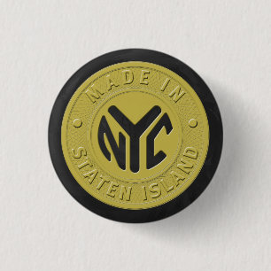 Made In New York Staten Island 3 Cm Round Badge
