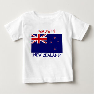 Made in New Zealand with New Zealand Flag Baby T-Shirt