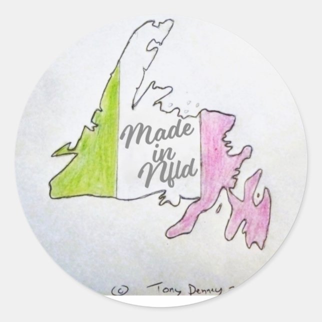 Made in Newfoundland  Sticker . (Front)
