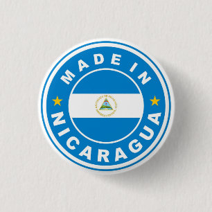 made in nicaragua country flag product label round 3 cm round badge