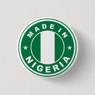 made in nigeria country flag product label round 3 cm round badge