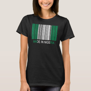 Made in Nigeria Flag Barcode T-Shirt