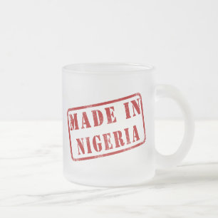 Made in Nigeria Frosted Glass Coffee Mug